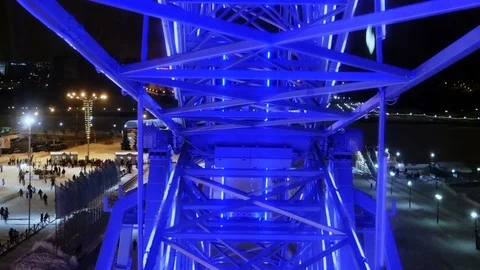 Attraction Ferris wheel Stock Footage 72234671