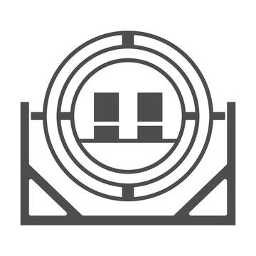 Attraction Gyroscope solid icon, The rides concept, water park attraction sign Ilustración de archivo