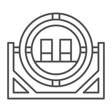 Attraction Gyroscope thin line icon, The rides concept, water park attraction Stockillustratie