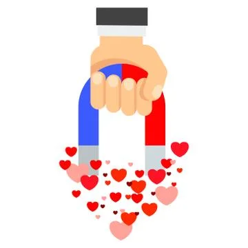 Attraction of hearts Stock Illustration