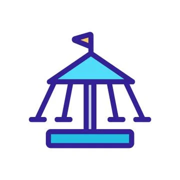 Attraction icon vector. Isolated contour symbol illustration 스톡 일러스트