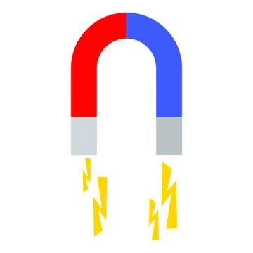 Attraction magnet icon Stock Illustration
