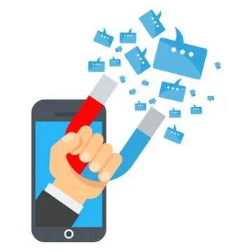 Attraction of message Stock Illustration