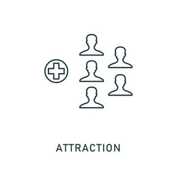 Attraction outline icon. Thin style design from smm icons collection. Pixel Stock Illustration