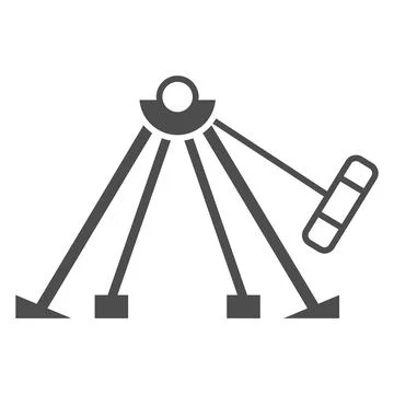 Attraction pendulum solid icon, The rides concept, fairground attraction sign on Stock Illustration