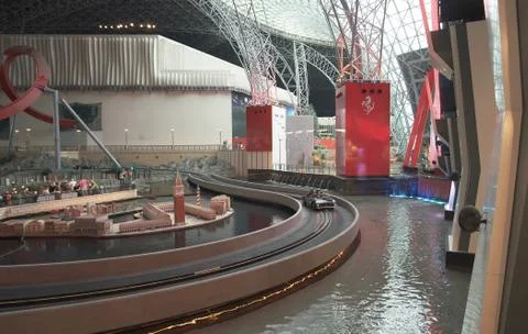 Attraction RC Challenge in the theme park Ferrari World Abu Dhabi Fotos Stock