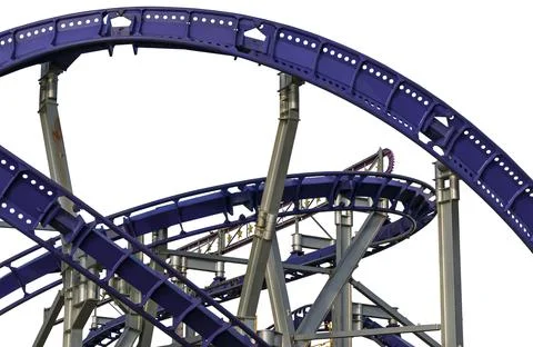 Attraction roller-coaster (switchback) Stock Photos