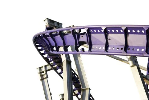 Attraction roller-coaster (switchback) Stock Photos