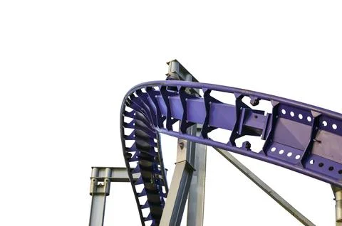 Attraction roller-coaster (switchback) Stock Photos