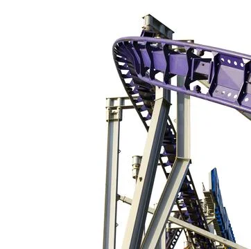 Attraction roller-coaster (switchback) Stock Photos