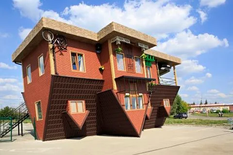 Attraction Upside down house Fotos de archivo