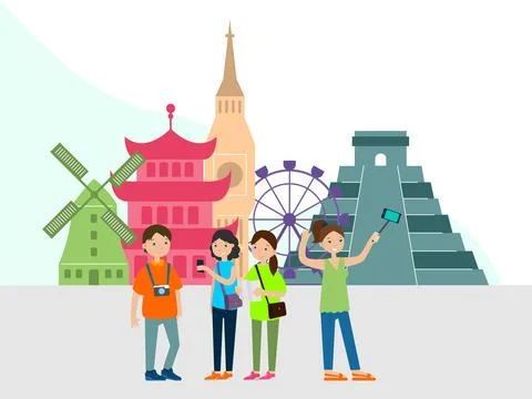 Attractions Concept Illustration Stock-Illustration