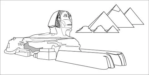 Attractions of Egypt Ilustração Stock