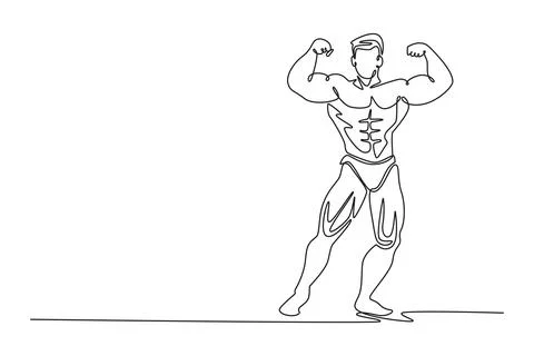 Attractive bodybuilder demonstrating double biceps poses Ilustração Stock