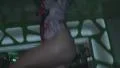 Attractive brunette dancing on bar counter high under ceiling HD Footage
