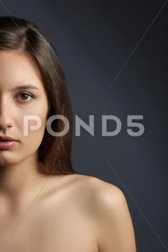 Attractive brunette girl is expressing her sexuality Stock Photos