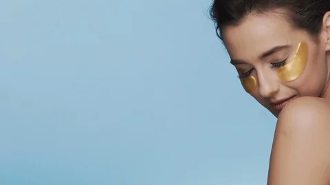 Attractive brunette model at studio background Stock Footage 92526916