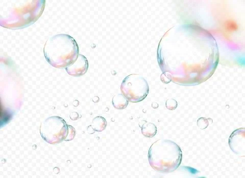 Attractive bubbles set Illustrazione stock