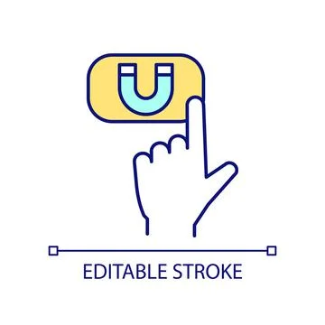 Attractive button RGB color icon Stock Illustration