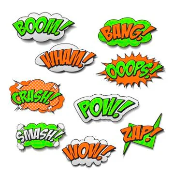 	attractive colorful comic sound  Stock Illustration
