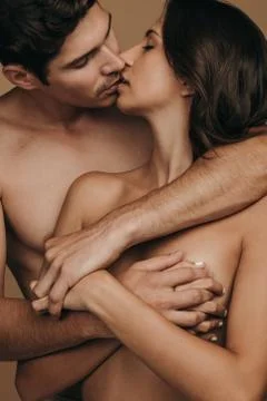 Attractive couple romancing Stock Photos