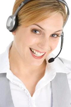 Attractive Customer Services Representative 스톡 사진