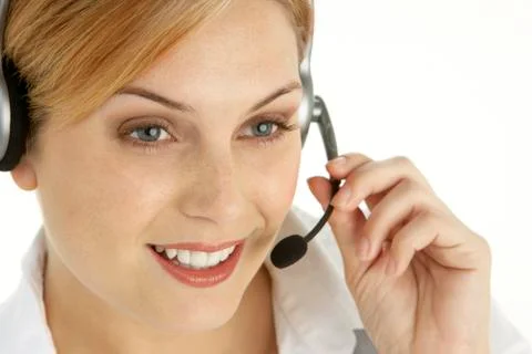 Attractive Customer Services Representative 스톡 사진