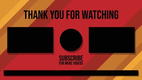 Attractive end screen or outro video content for vlogger Stock Footage 231209330