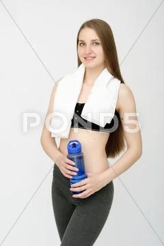 Attractive fitness woman Stock Photos