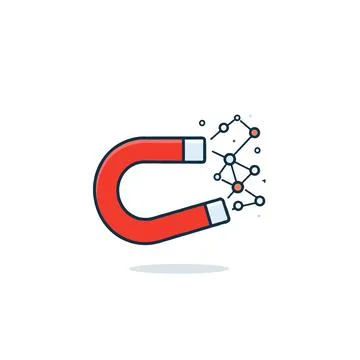 Attractive force illustration representing scientific research with a magne.. Stock Illustration