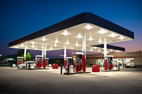 Attractive Gas Station Convenience Store Stock Photos