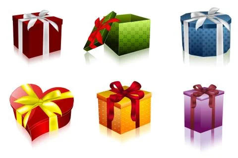 Attractive gift boxes Stock Illustration