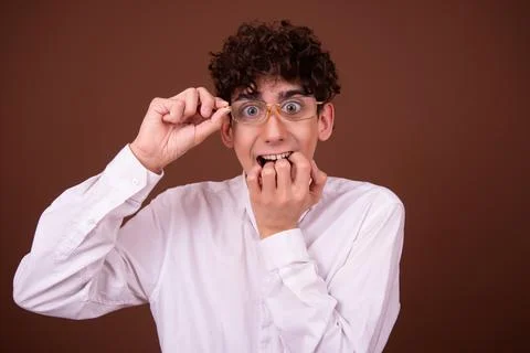 An attractive guy has different emotions. Stock Photos