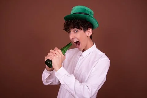 An attractive guy has different emotions. Stock Photos