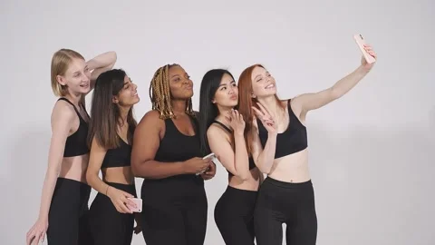 Attractive happy models of different ethnicity. Stock Footage 150543581