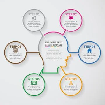Attractive infographic design Stock Illustration