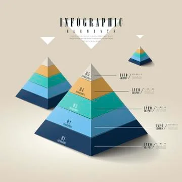Attractive infographic template Stock Illustration