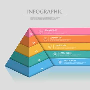 Attractive infographic template Stock Illustration