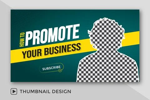 Attractive live stream and YouTube video thumbnail template design for business  Stock Illustration