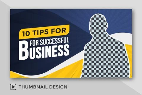 Attractive live stream and YouTube video thumbnail template design for business  Stock Illustration