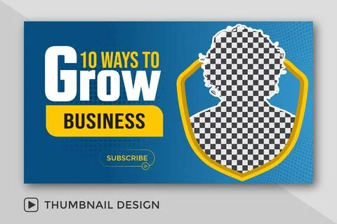 Attractive live stream and YouTube video thumbnail template design for business  Stock Illustration