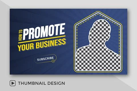 Attractive live stream and YouTube video thumbnail template design for business  Stock Illustration