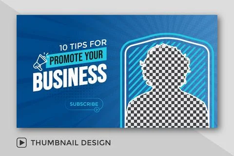 Attractive live stream and YouTube video thumbnail template design for business  Illustrazione stock