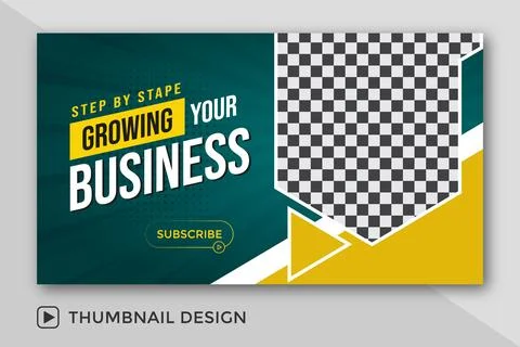 Attractive live stream and YouTube video thumbnail template design for business  Stock Illustration