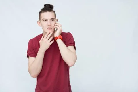 Attractive man in studio Foto stock