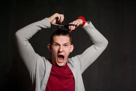 Attractive man in studio Stock Photos