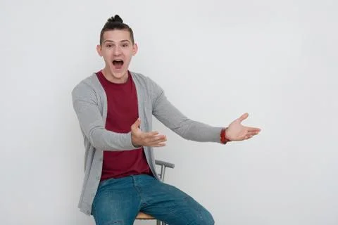 Attractive man in studio Stock Photos