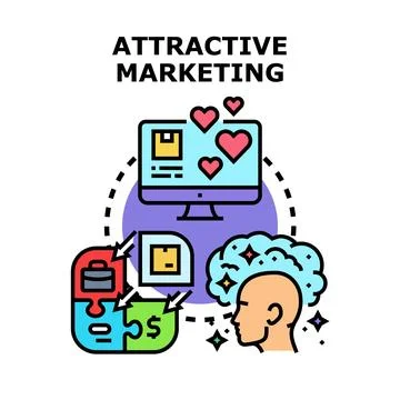 Attractive marketing strategy developing customer engagement concept 스톡 일러스트