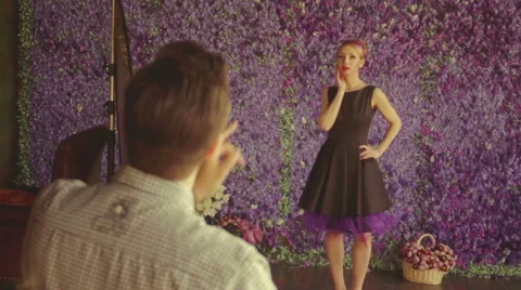 Attractive Models Posing in Studio Stock Footage 62765946