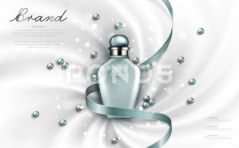 Attractive perfume or cosmetic ads Stock Illustration